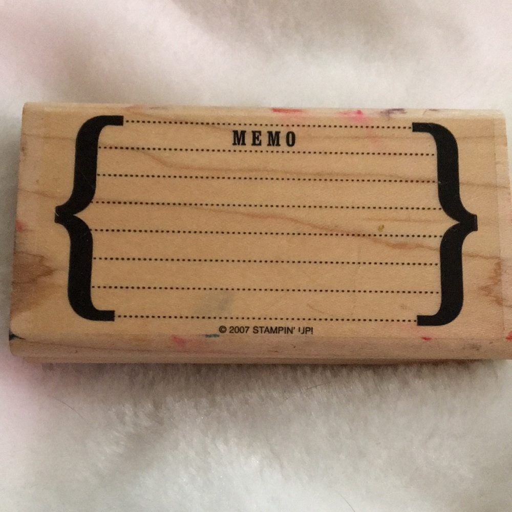 Stampin' Up! Wooden Memo Stamp